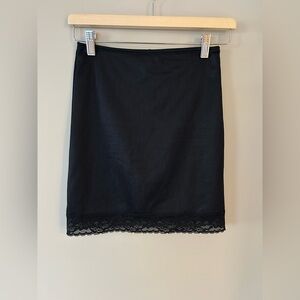 Bodyslimmers Nancy Ganz shapewear Elegant Black Lace Trim Skirt goth gothic